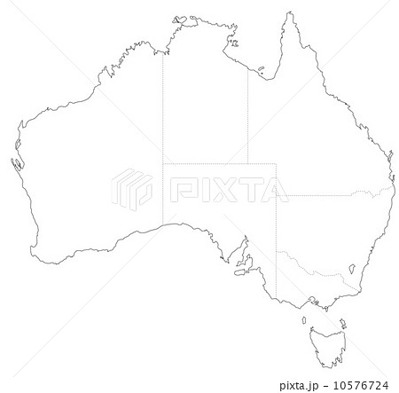 オーストラリアの地図のイラスト素材