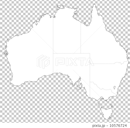 オーストラリアの地図のイラスト素材
