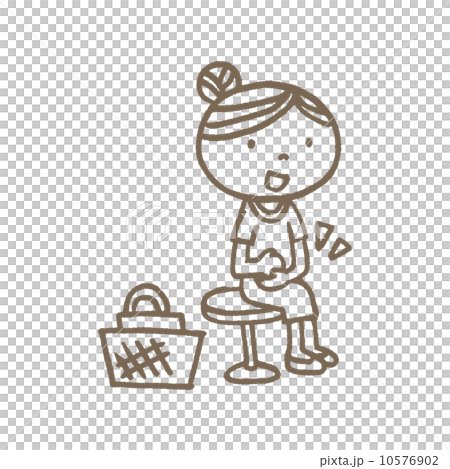 人物線画 人物線画 10576902