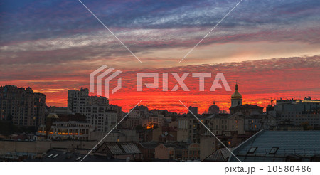 Sunset panorama in Kiev 10580486