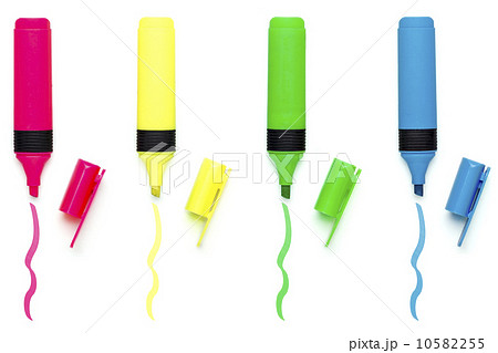 set of different colored marker, isolated on white 10582255