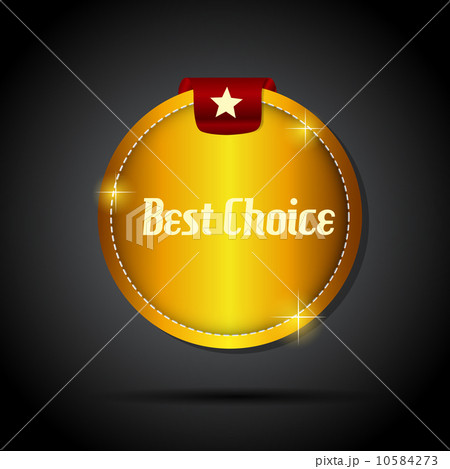 Vector best choice label with red ribbon. Vector best choice label with red ribbon. 10584273