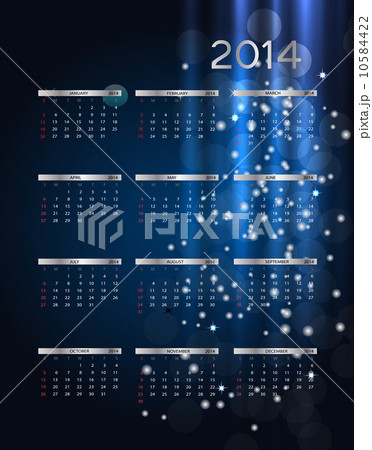 2014 new year calendar vector illustration 10584422