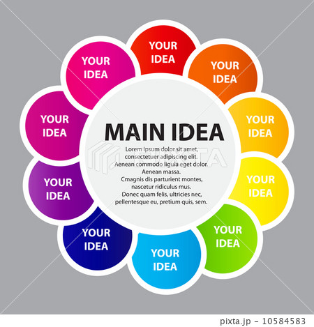 Concept of colorful circular banners for different business desi 10584583