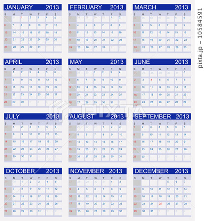 Calendar 2013. Vector Illustration Calendar 2013. Vector Illustration 10584591