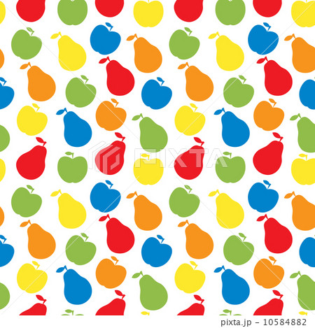 Vector seamless pattern of fruit - apple and pear 10584882