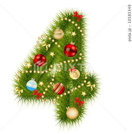 Christmas alphabet number vector illustration 10585349