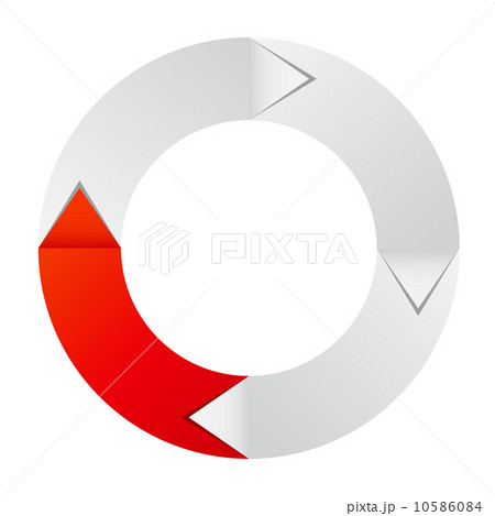Concept of colorful circular banner with arrows for different bu 10586084