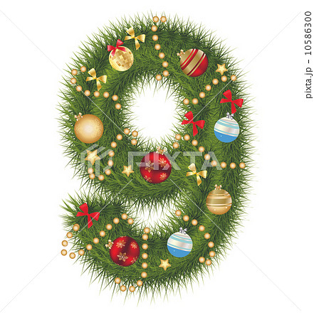 Christmas alphabet number vector illustration Christmas alphabet number vector illustration 10586300