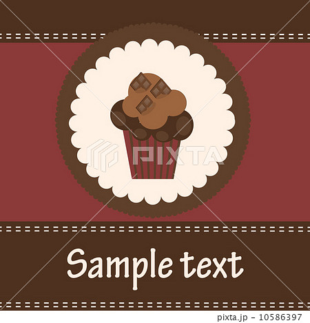 Card with a cupcake. vector illustration. Vector illustration. Card with a cupcake. vector illustration. Vector illustration. 10586397