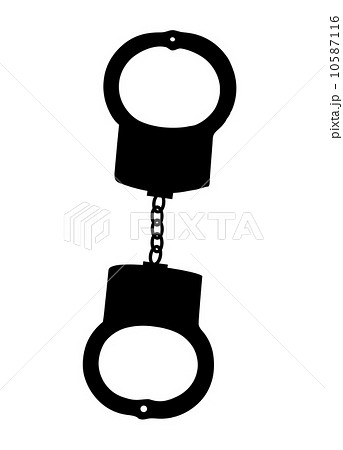 handcuffs silhouettes vector illustration on white background 10587116
