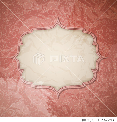 Frame in retro vintage seamless background. Vector illustration 10587243