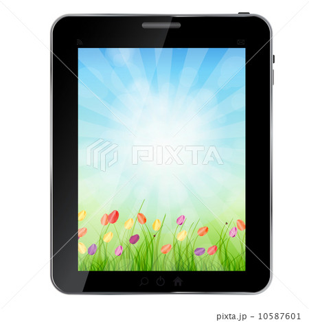 A ecologic abstract Tablet PC illustration 10587601