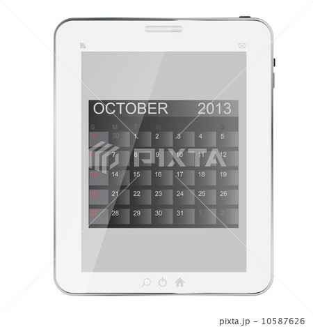 2013 year calendar on abstract design Tablet. Vector illustrati 2013 year calendar on abstract design Tablet. Vector illustrati 10587626