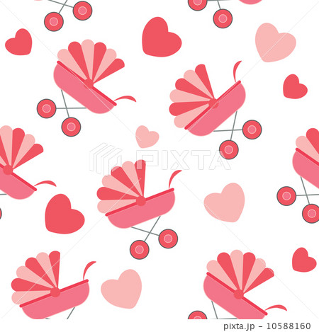 Seamless baby carriages pattern. vector background 10588160