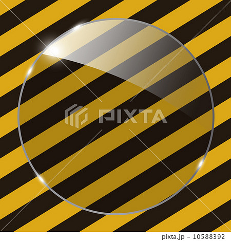 Glass frame on grunge striped cunstruction background vector ill 10588392