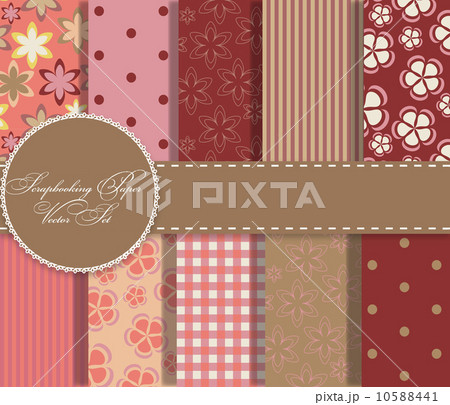 set of beaautiful vector paper for scrapbook 10588441