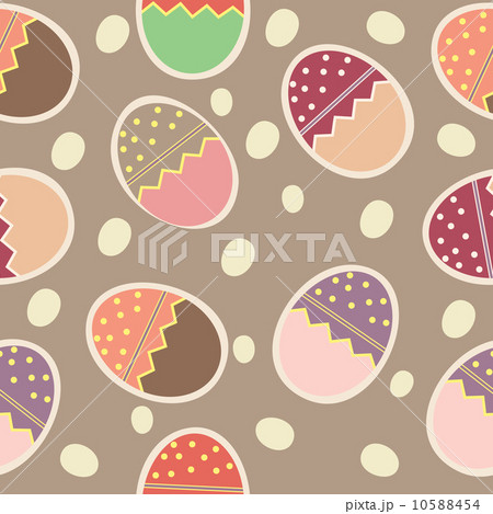Vector Easter Seamless pattern with eggs background 10588454