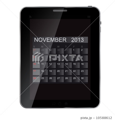 2013 year calendar on abstract design Tablet. Vector illustrati 2013 year calendar on abstract design Tablet. Vector illustrati 10588612