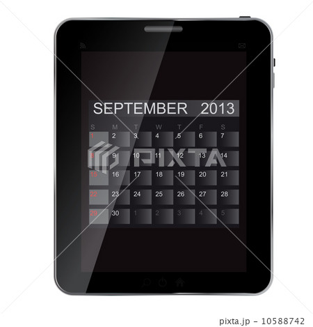 2013 year calendar on abstract design Tablet. Vector illustrati 10588742