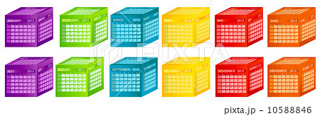 Calendar 2013. Vector Illustration Calendar 2013. Vector Illustration 10588846