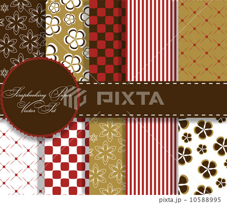 set of beaautiful vector paper for scrapbook 10588995