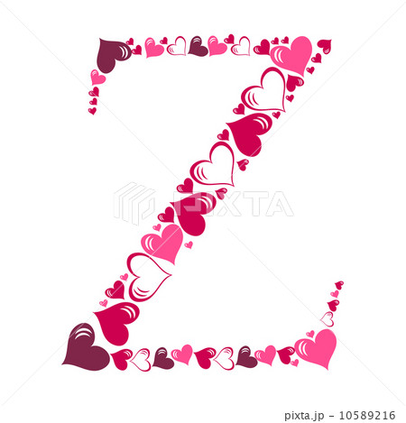 Alphabet of hearts vector illustration 10589216