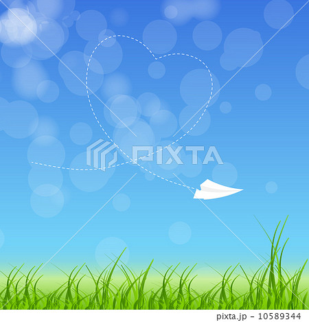 Sign with paper plane and heart vector illustration 10589344