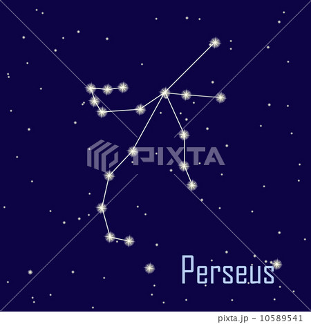 The constellation " Perseus" star in the night sky. Vector illus 10589541