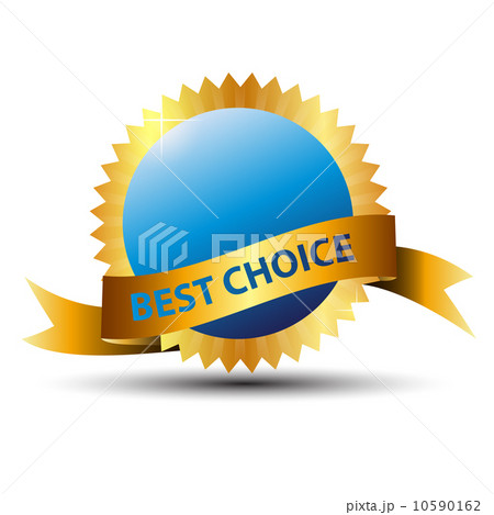 Vector best choice label with gold ribbon. Vector best choice label with gold ribbon. 10590162