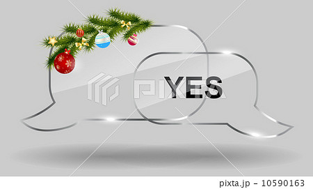 realistic christmas glass speech bubbles. Vector illustration. realistic christmas glass speech bubbles. Vector illustration. 10590163