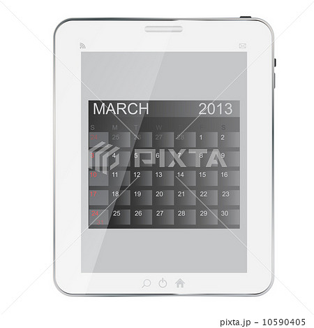 2013 year calendar on abstract design Tablet. Vector illustrati 2013 year calendar on abstract design Tablet. Vector illustrati 10590405