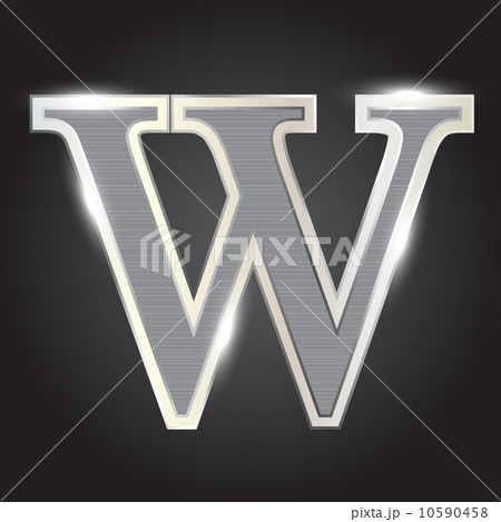 Silver metallic fonts vector illustration Silver metallic fonts vector illustration 10590458