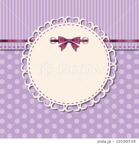 vintage frame with bow vector illustration 10590539