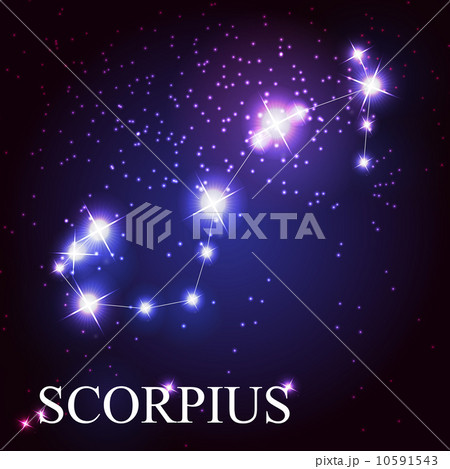 Scorpius zodiac sign of the beautiful bright stars 10591543