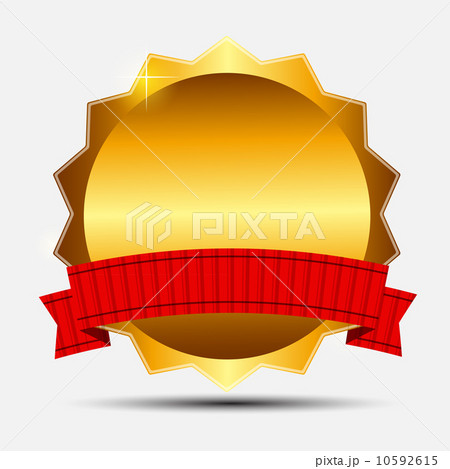 Vector gold sign, label template 10592615