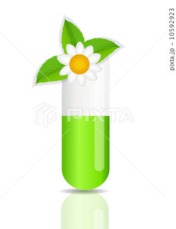 Herbal pill icon.Environment background vector illustration 10592923