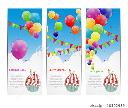 Color glossy balloons background vector illustration 10592986