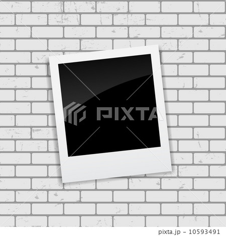 Instant Photos on Grunge Brick Background Vector Illustration Instant Photos on Grunge Brick Background Vector Illustration 10593491
