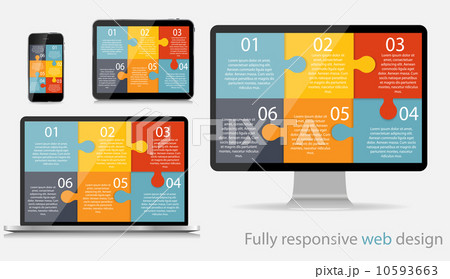 Fully Responsive Web Design Concept Vector Illustration 10593663