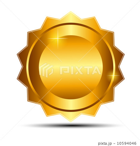 Vector gold sign, label template 10594046