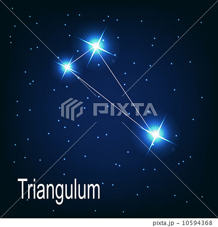 The constellation "Triangulum" star in the night sky. Vector ill 10594368