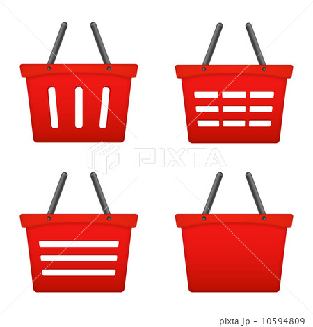 Red Shopping Basket Icons 10594809