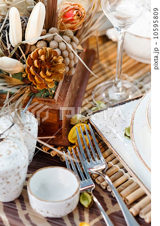 .Ceramic tableware on the table .Ceramic tableware on the table 10595809