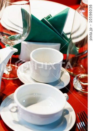 .Ceramic tableware on the table .Ceramic tableware on the table 10596036