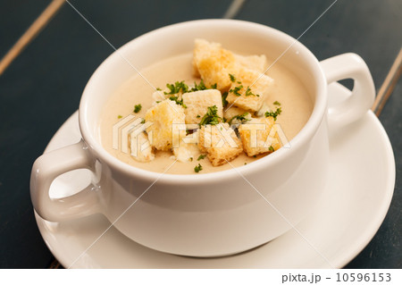 cream soup with croutons cream soup with croutons 10596153