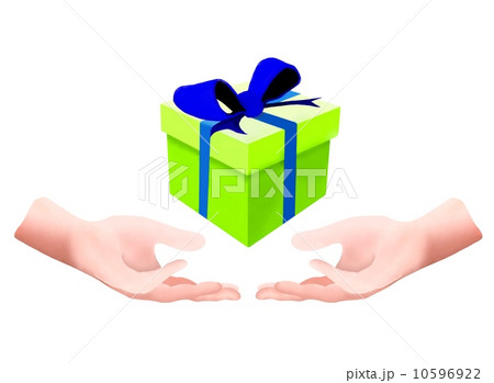 Human Hands and A Decorative Gift Box Human Hands and A Decorative Gift Box 10596922