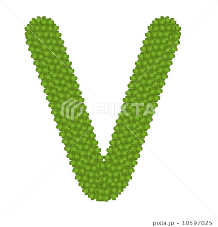 Four Leaf Clover of Alphabet Letter V Four Leaf Clover of Alphabet Letter V 10597025