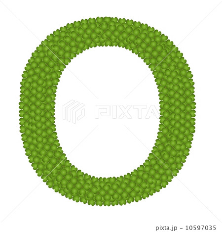 Four Leaf Clover of Alphabet Letter O Four Leaf Clover of Alphabet Letter O 10597035