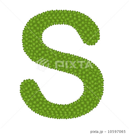 Four Leaf Clover of Alphabet Letter S 10597065